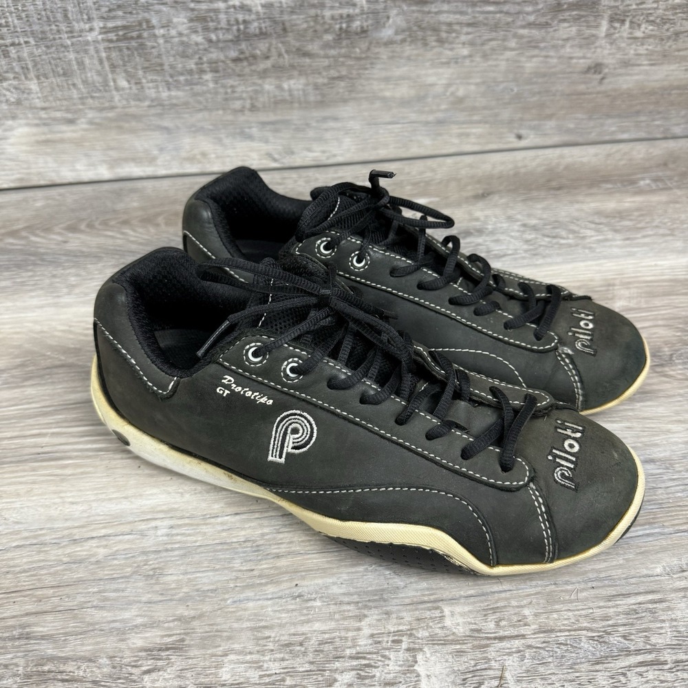 Piloti Prototipo GT Driving Shoes‎ Mens Size 9 Black White Comfort